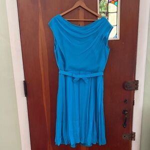 Vintage Elinor Gay Original TEAL blue dress